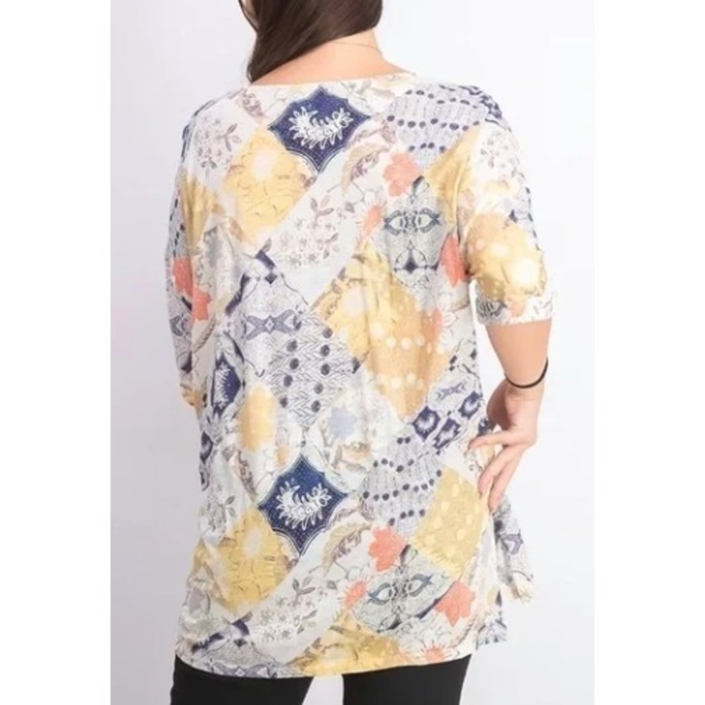Dear John Arianna Sunfade Patchwork Boho Blouse B… - image 2